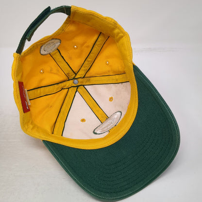 Green Bay Packers NFL Reebok Yellow White Cap Hat One Size Strapback Logo Cotton