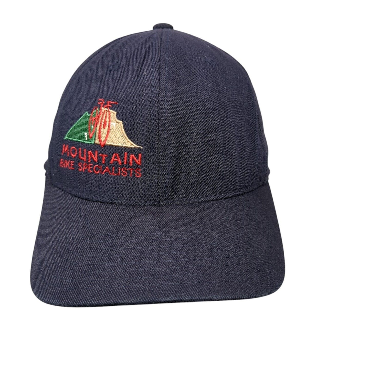 Mountain Bike Specialists Fitted Hat Blue S/M Flexfit Embroidered Yupoong