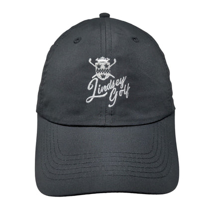 Lindsey Golf Est. 1981 Strapback Hat Black OS Adjustable Embroidered Imperial