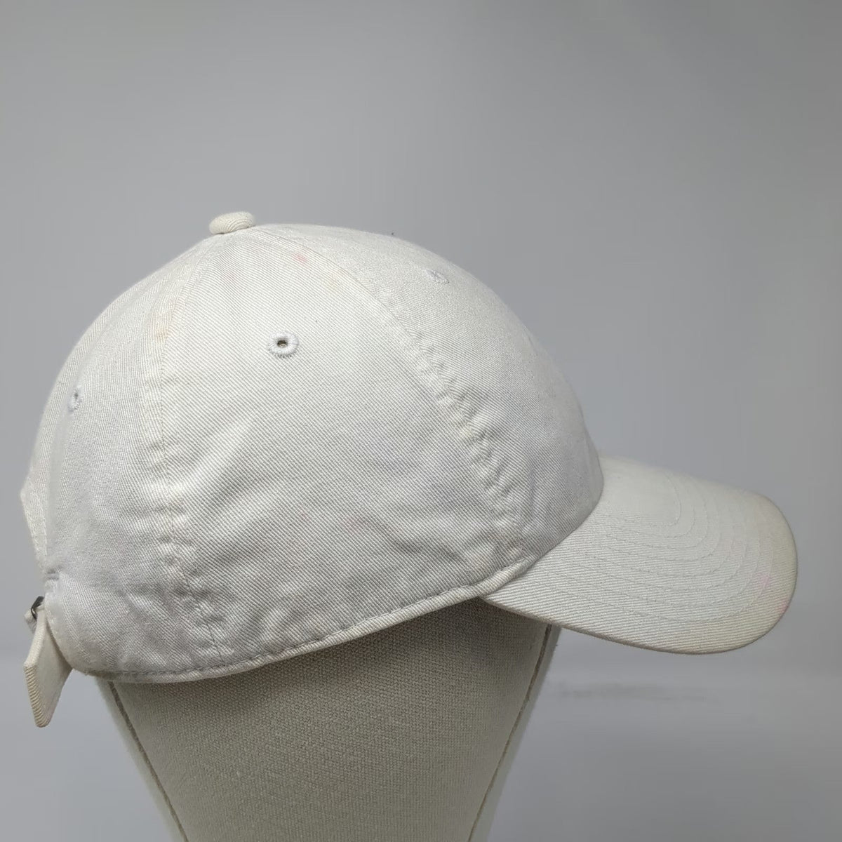 Nike Baseball Cap White One Size Heritage86 Slideback Swoosh Logo Cotton Hat