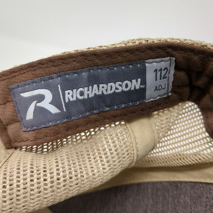 Richardson Trucker Hat Brown One Size Onager Miticide Est 2002 Mesh Back Patch