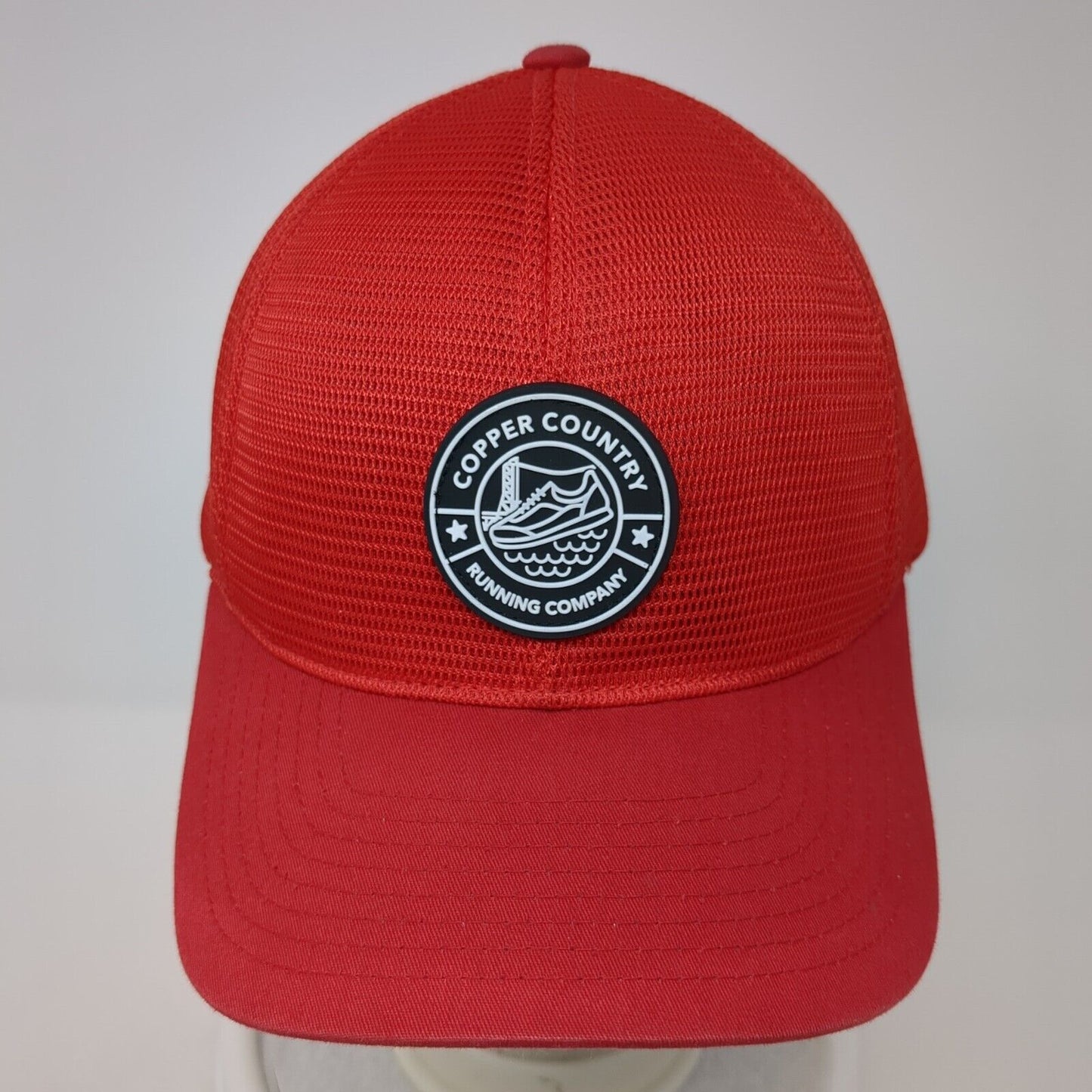 Copper Country Running Company Snapback Trucker Hat Red OS Mesh Back Yupoong