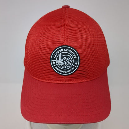 Copper Country Running Company Snapback Trucker Hat Red OS Mesh Back Yupoong