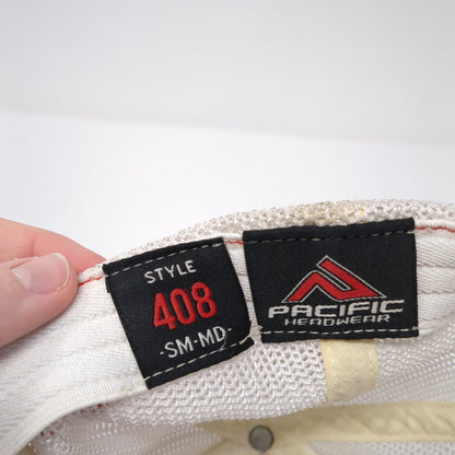 Pacific Headwear Fitted Mesh Back Trucker Hat Camo S-M Embroidered Logo