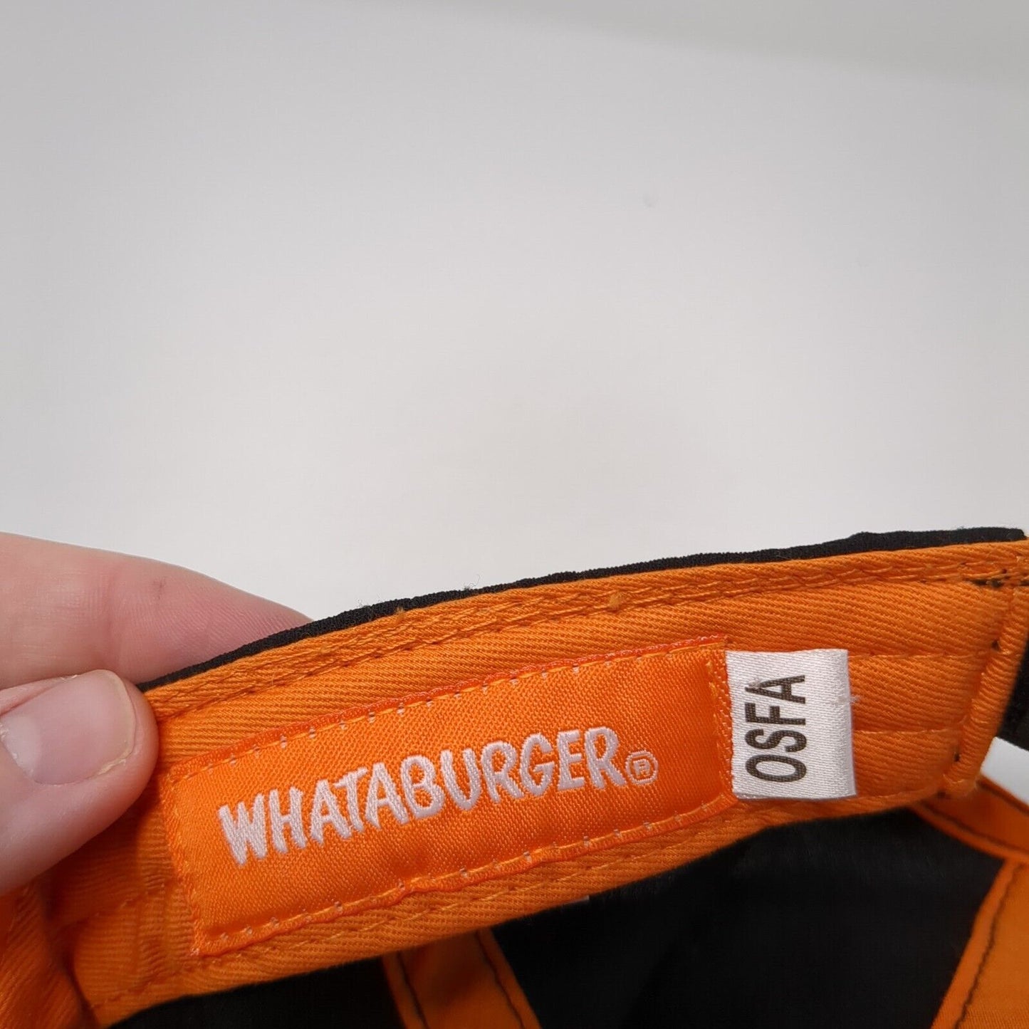 Whataburger Strapback Hat Black One Size Adjustable Embroidered 6 Panel