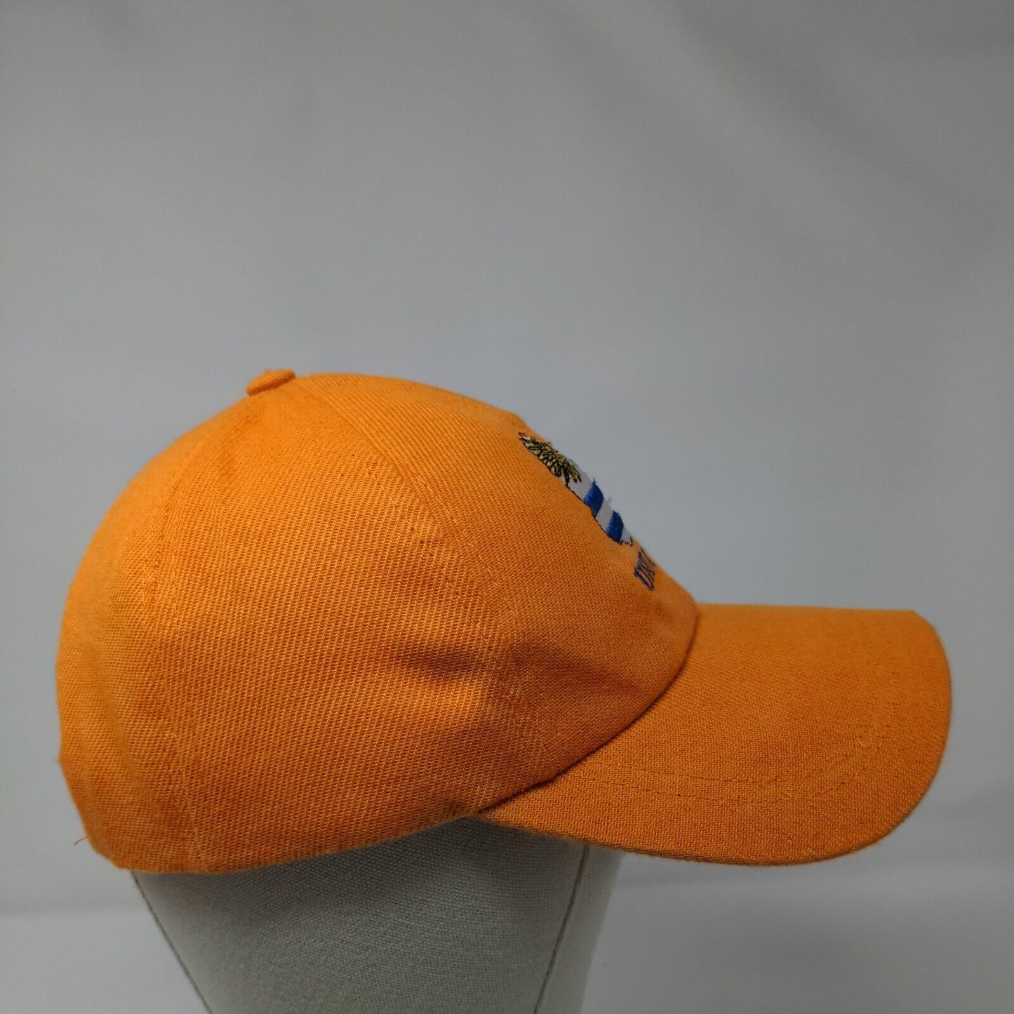 Flag of Uruguay Strapback Hat Orange OSFA Adjustable Embroidered