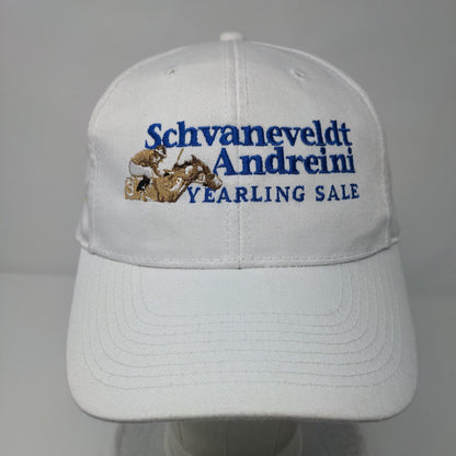 Schvaneveldt Andreini Yearling Sale Snapback Hat White OSFM Embroidered