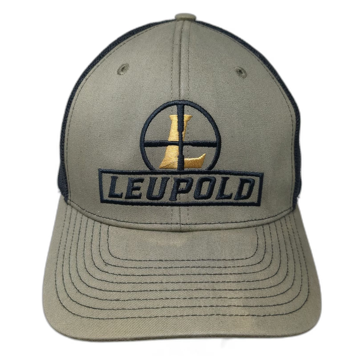 Leupold Trucker Hat Green One Size Mesh Back Snapback Hunting Shooting Crosshair