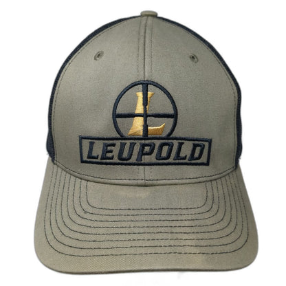Leupold Trucker Hat Green One Size Mesh Back Snapback Hunting Shooting Crosshair