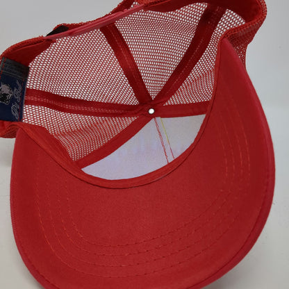 Pit Bull Trucker Hat Red Tie-Dye Bicycle One Size Mesh Snapback Graphic Hat