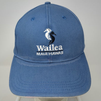 Imperial Baseball Cap Blue One Size Wailea Maui Hawaii Golf Seahorse Logo Hat