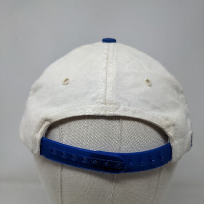 MLB Men's Snapback Hat White Blue Embroidered Chicago Cubs Logo