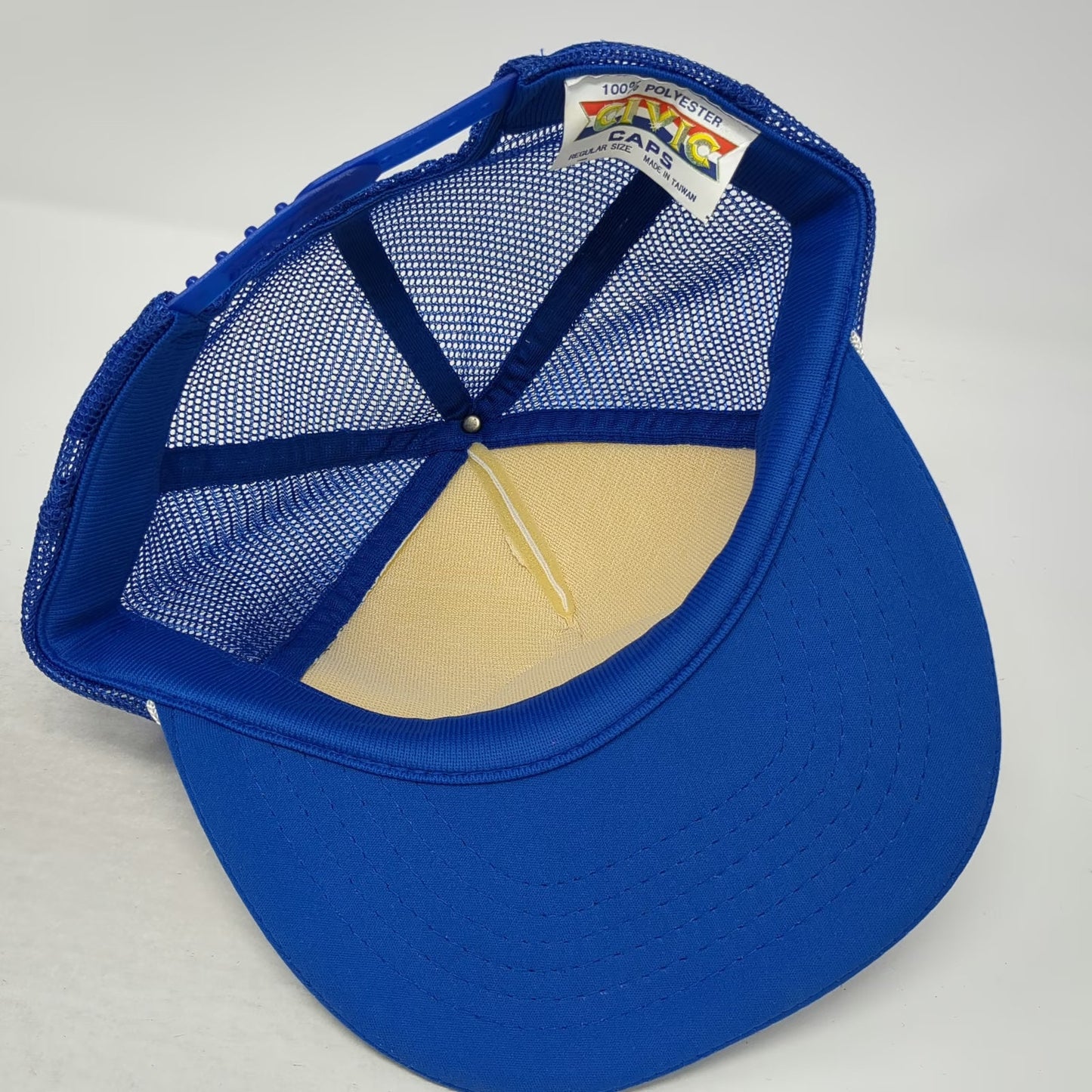 Civic Caps Trucker Hat Blue One Size Guerdon Industries Inc Mesh Back Snapback