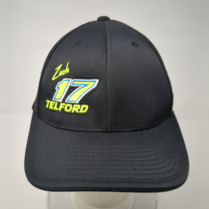 Zack Telford 17 Fitted Trucker Hat Black 6 7/8-7 3/8 Flexfit Embroidered Mesh