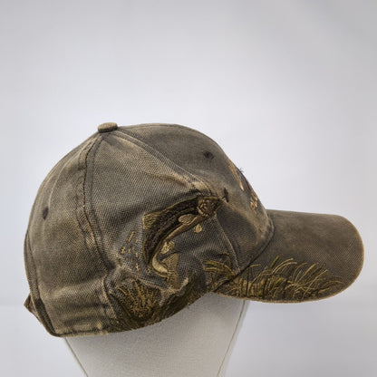 Calkins Plumbing Strapback Hat Brown One Size Adjustable Wildlife Series