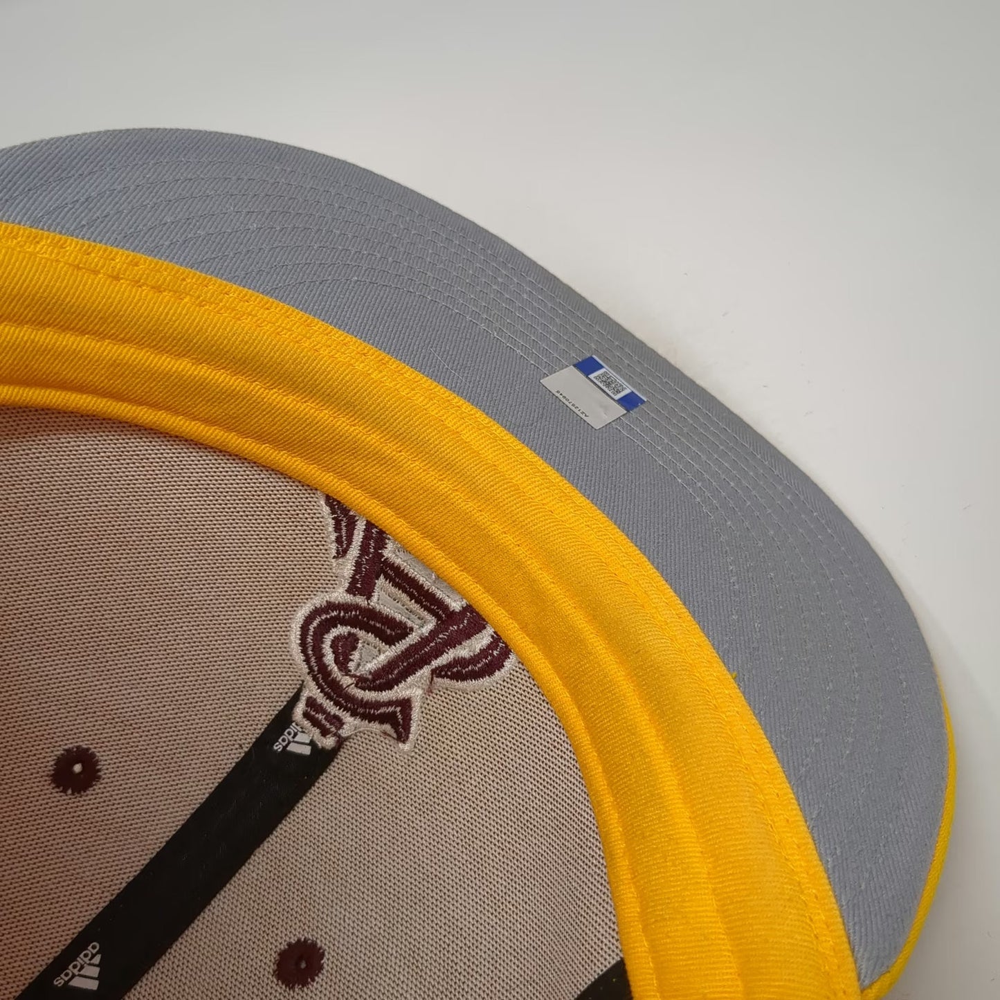 Adidas Arizona State Sun Devils NCAA Cap Yellow 7 1/4 Fitted Flat Brim Polyester