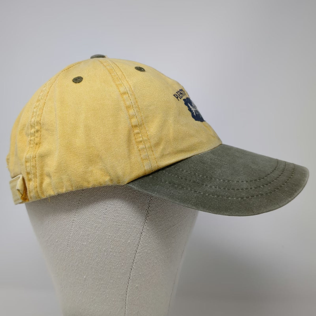 Yacht Club Puerto Vallarta Fish Skeleton Hat Yellow Gray Baseball Cap One Size