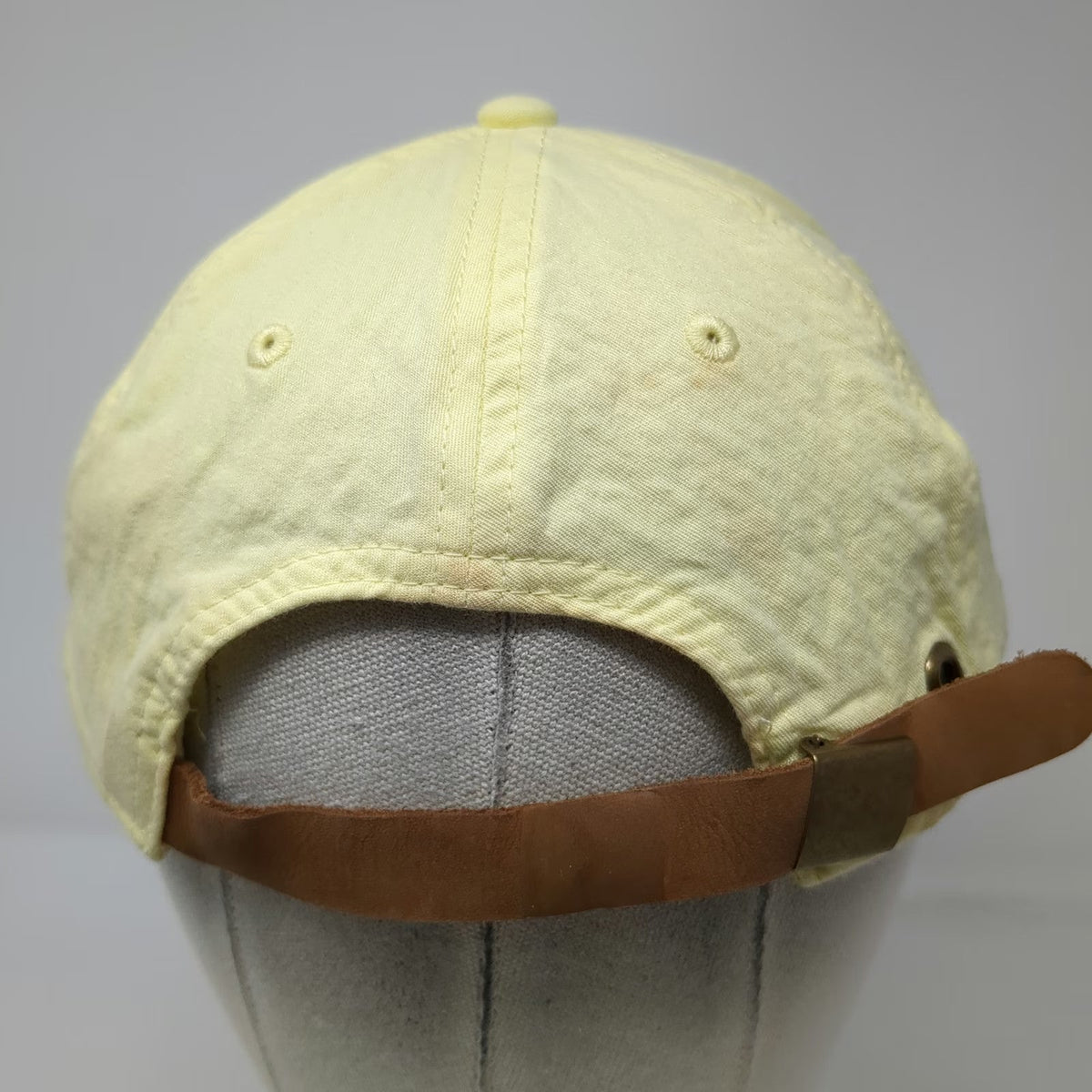 Goodfellow & Co Baseball Cap Yellow One Size Leather Strapback Cotton Hat Blank