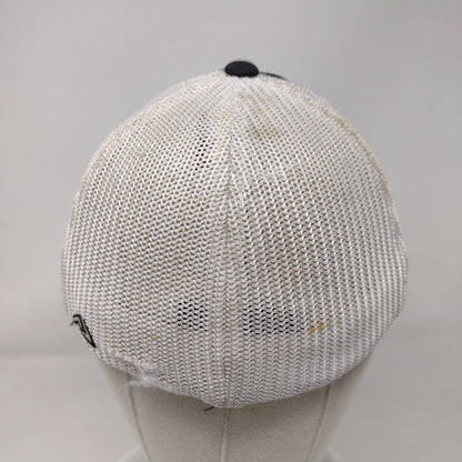 Letter N Youth Fitted Trucker Hat Black 6 3/8- 6 7/8 Mesh Back Pacific Headwear