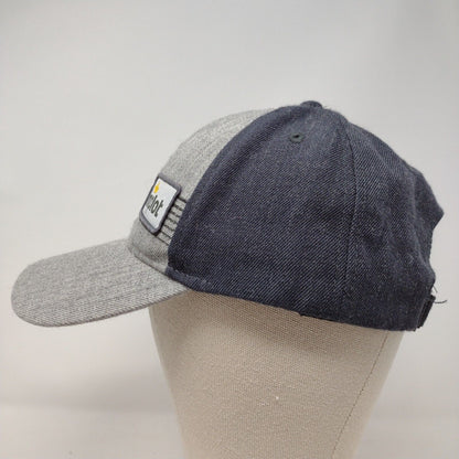 Simplot Patch Strapback Hat Gray OSFA Adjustable Colorblock 6 Panel