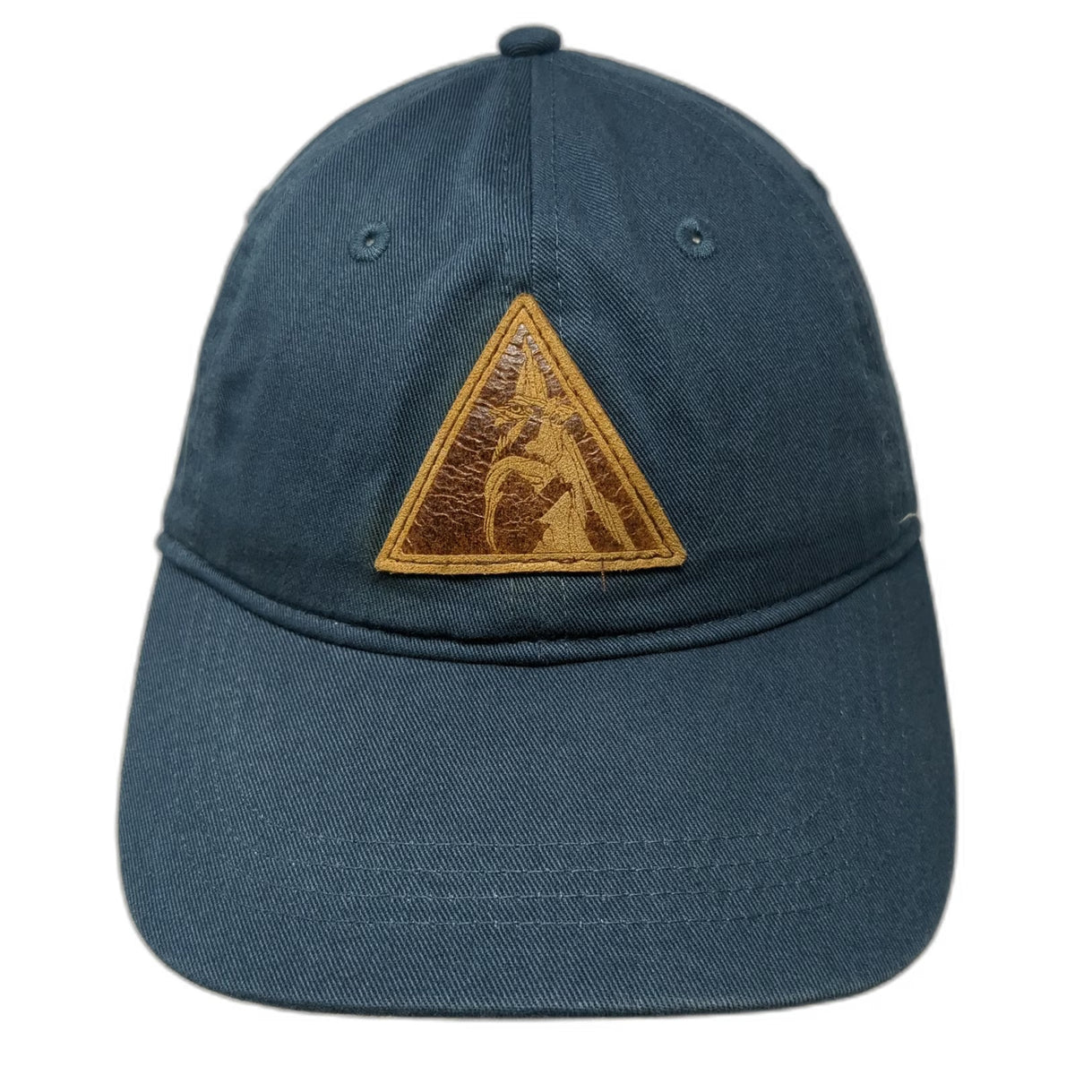 Alternative Apparel Baseball Cap Blue One Size Leather Patch Slideback Bird Hat