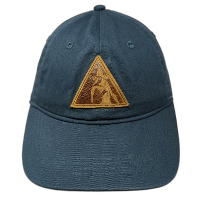 Alternative Apparel Baseball Cap Blue One Size Leather Patch Slideback Bird Hat