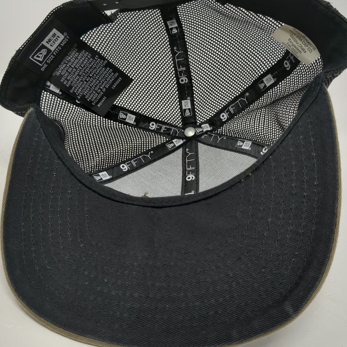 New Era Trucker Hat Brown Black One Size Carl's Cycle Sales Mesh Snapback 9FIFTY