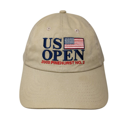 US Open 2005 Pinehurst No. 2 USGA Member Slideback Hat Tan OS Adjustable 6 Panel