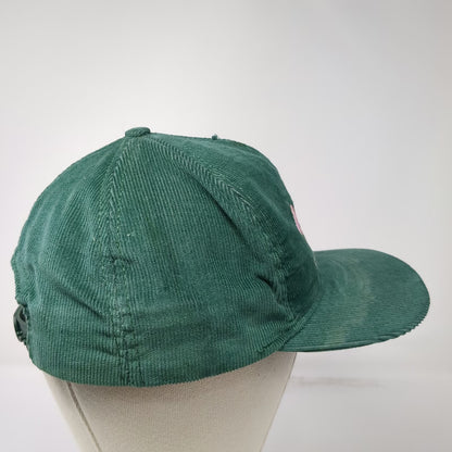 Ben & Jerry's Snapback Hat Green One Size Corduroy Made in USA Vermonts Finest