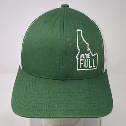 Idaho We're Full Snapback Trucker Hat Green OS Adjustable Mesh Back Yupoong