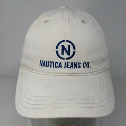 Nautica Jeans Co. Slideback Hat Cream One Size Embroidered 6 Panel