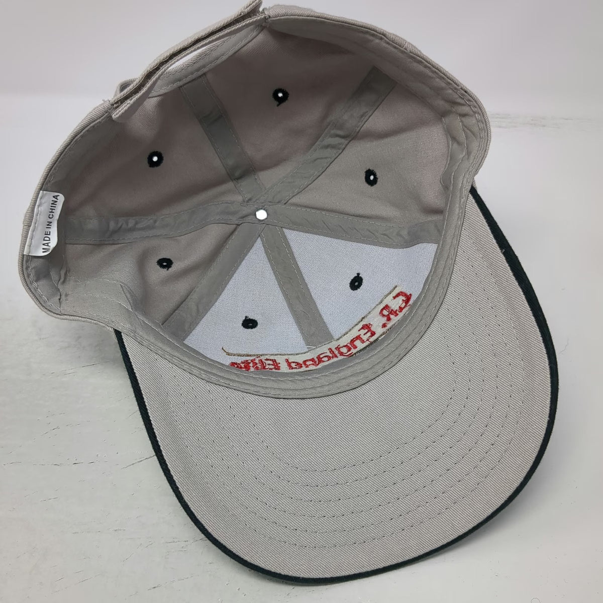 C.R. England Elite Hat Baseball Cap Gray Black One Size Bronze Pin Logo Trucking
