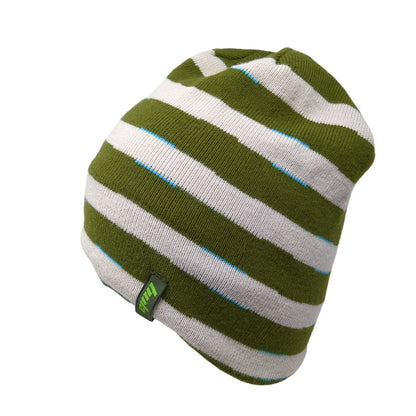 Bula Knit Beanie Hat Multicolor One Size Striped Acrylic Stretch