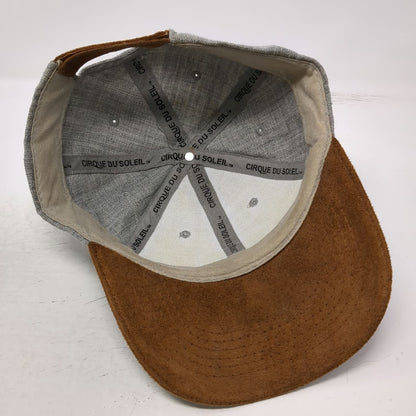 Cirque du Soleil Baseball Cap Gray One Size Suede Brim Logo Patch Strapback Hat