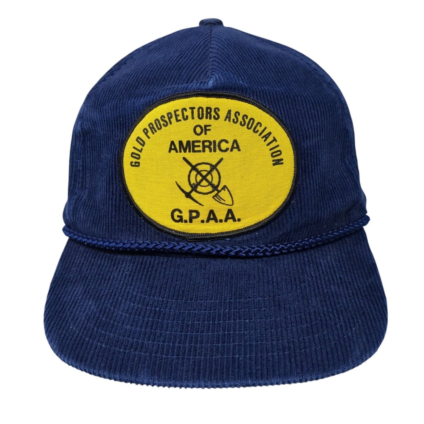 Gold Prospectors Association of America Snapback Rope Hat Blue OSFA Corduroy
