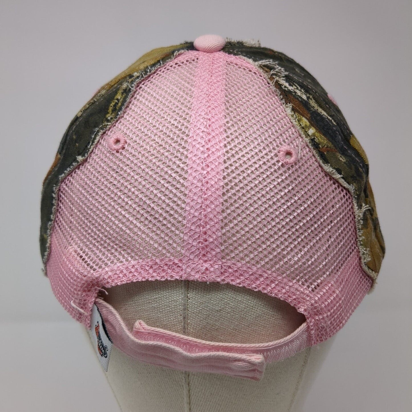 Justin Boots Strapback Trucker Hat Camo One Size Mesh Back Embroidered