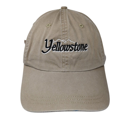 Yellowstone Strapback Hat Tan One Size Adjustable Classic Cut Embroidered Ahead