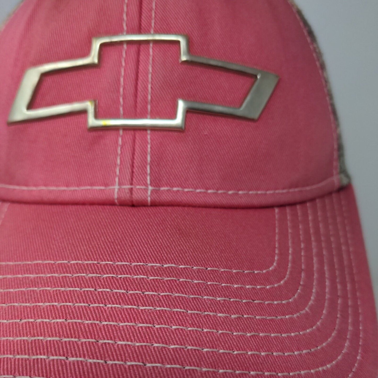 GM Official Women's Strapback Pink Camo Hat Chevrolet Metal 3D Logo Cars