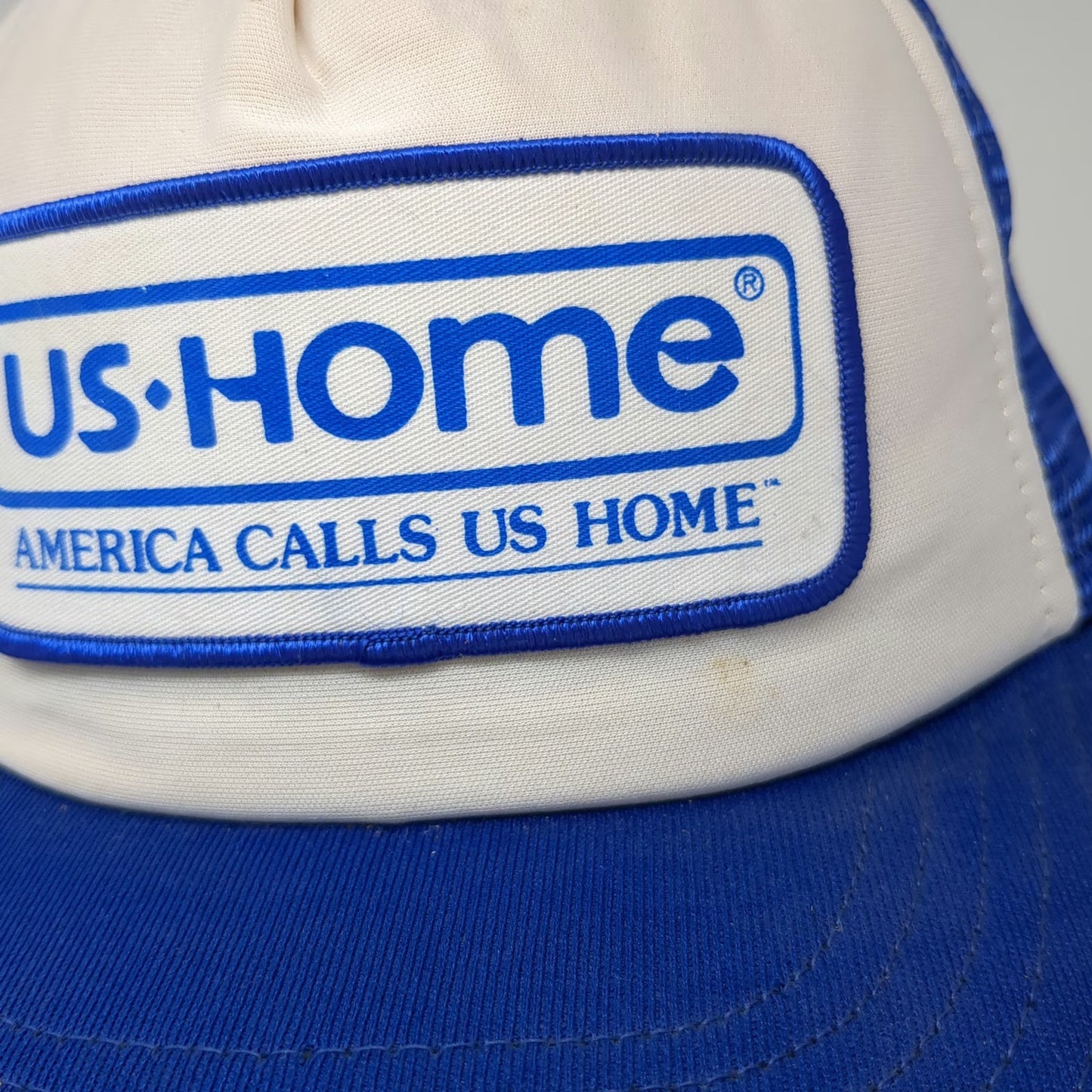 The Winner Trucker Hat Blue Vintage US-Home America Calls Us Home Snapback Mesh