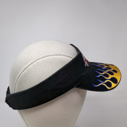 NASCAR Dodge Motorsports Racing Visor Black Gold Flames Drew Pearson Hat OSFA