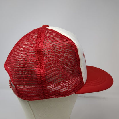 Tyvek Trucker Hat Red White One Size Housewrap Mesh Snapback Construction