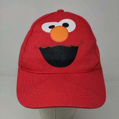 Sesame Street Boy's Strapback Hat Red Size Toddler Graphic Elmo Face Logo