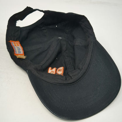 Dunkin' Baseball Cap Black One Size DNKN Embroidered Logo Pink Tab Strapback Hat