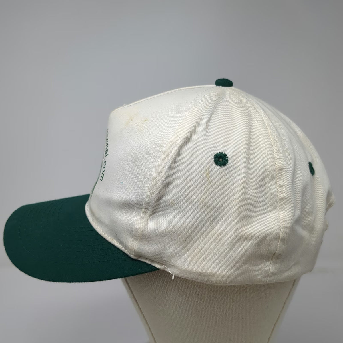 Otto 5 Panel Hat White Green OS Outdoor Channel Moose Graphic Snapback Logo