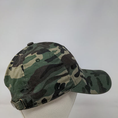 Ethos Slideback Hat Camouflage OSFA Adjustable Vented Holes 6 Panel Blank