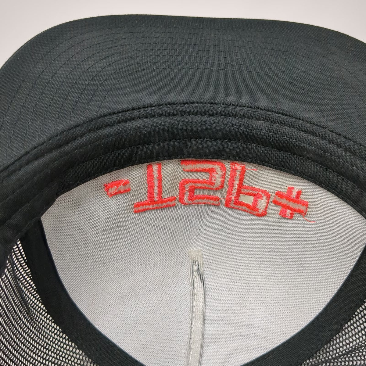 Yupoong Trucker Hat Black One Size Mesh Back Snapback TSP+ Graphic Flat Brim