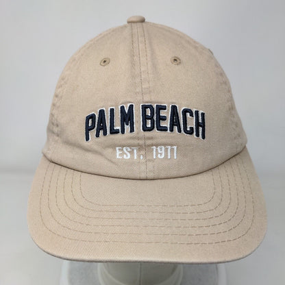 Palm Beach Slideback Hat Tan One Size Adjustable Embroidered E by Elidan