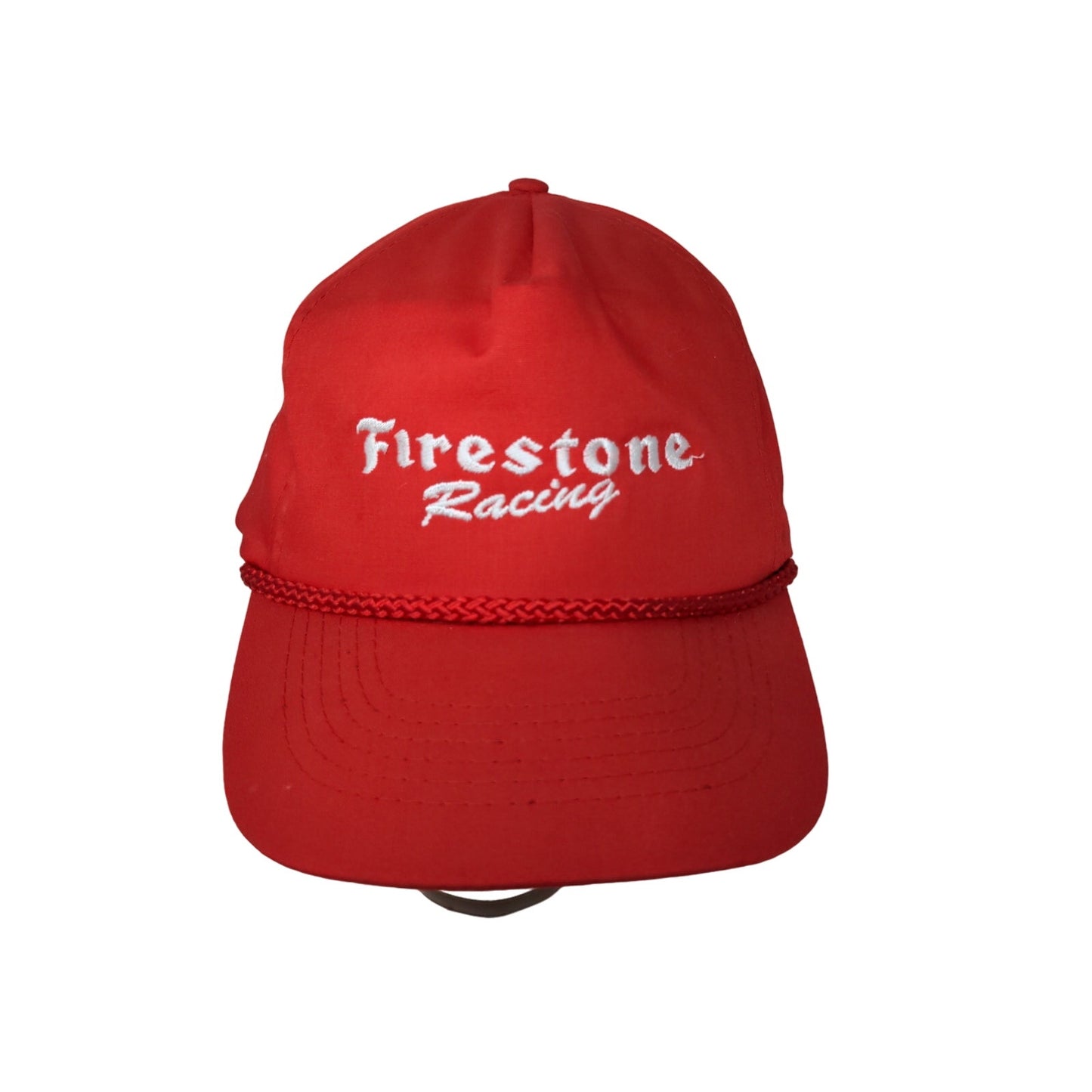 Firestone Racing Trucker Hat Snapback Embroidered Rope OSFA Red