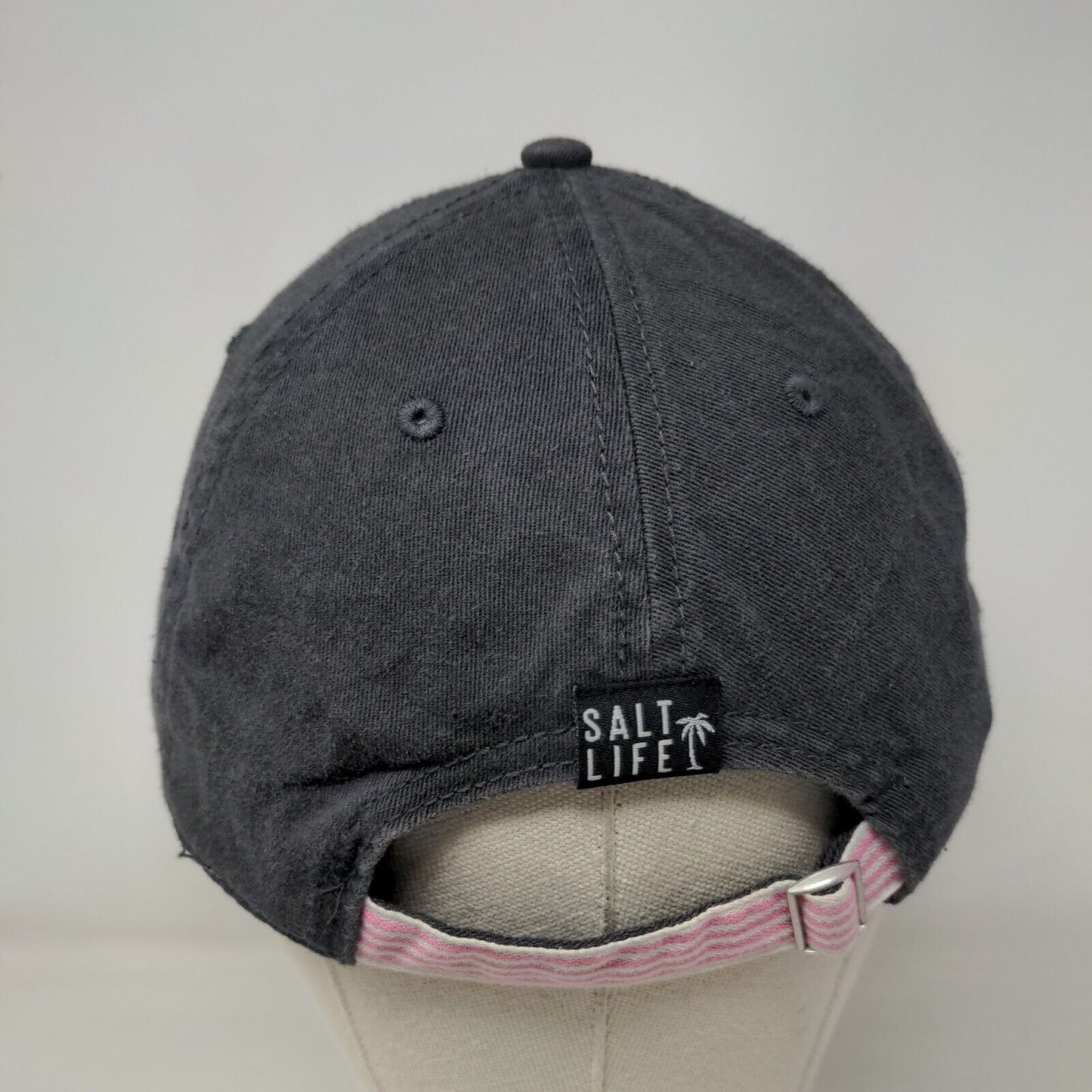 Salt Life Palm Tree Patch Slideback Hat Gray OSFM Adjustable Live Salty