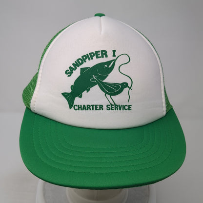 Sandpiper I Charter Service Snapback Trucker Hat Green Large Colorblock